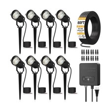 Low Voltage Landscape Lighting Kit, 6W Landscape Lights with Transformer 66FT...