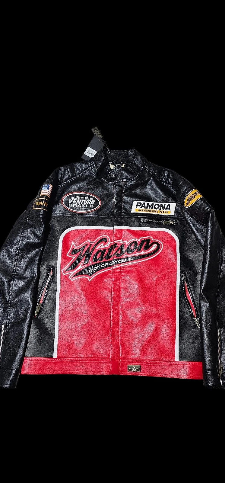 Watson Motorcycles Moto Racing Jacket Mens XL image 1