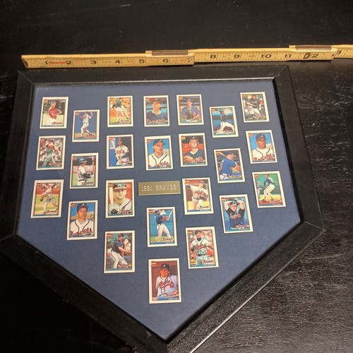 1991 Atlanta Braves Baseball Team Mini Cards Framed - Picture 10 of 10