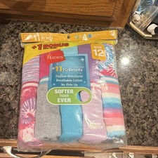 Hanes Girls Briefs Tagless Breathable No Ride Up Cotton 11Pk Sz 12 Multi