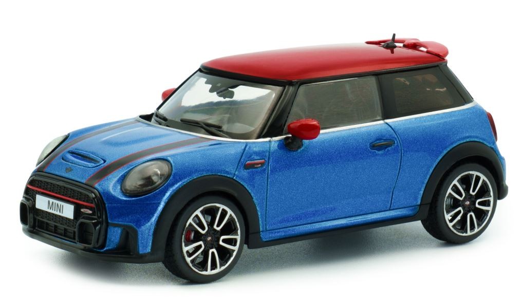 MINI Cooper JCW 2023 Solido 1/18 voiture miniature bleu métallisé
