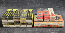 NOS 18 Vintage Electron Amplifier Radio Vacuum Tubes w/Boxes: Sylvania, RCA, GE