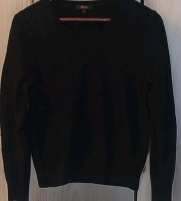 Quince Mongolian Cashmere V-Neck Sweater L (M) Black Classic Minimalist  Preppy