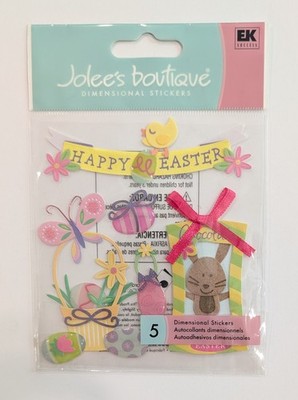 RARE Jolee's Happy Easter Chocolate Bunny Eggs Basket Scrapbooking Stickers