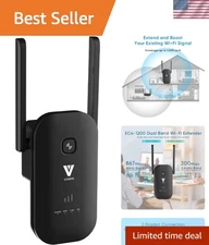 Seamless 360° WiFi Signal Booster - 2.4 & 5GHz Dual Band Extender with Ethernet