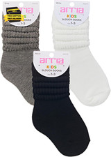 Kids Slouch Socks   Multipack Soft Breathable Cotton Unisex Crew, Cozy All-Day F