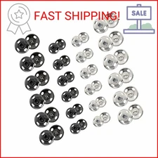 Kenkio 120 Sets Sew-on Snap Buttons Metal Snaps Fasteners Press Studs Buttons fo
