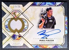 2025 Topps Diamond Icons Mike Piazza Auto #11/25 Game Used Patch Relic Autograph