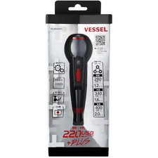 VESSEL 220USB-P1 USB Electric Screw Driver Ball Grip 3 Speed Torque Black