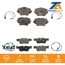 Front Rear Ceramic Brake Pad & Wear Sensor Kit For BMW X1 Mini Cooper Countryman