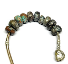 10 Pcs Natural Tibet Turquoise Gemstone Big Hole Large Hole Beads 14x8mm Beads