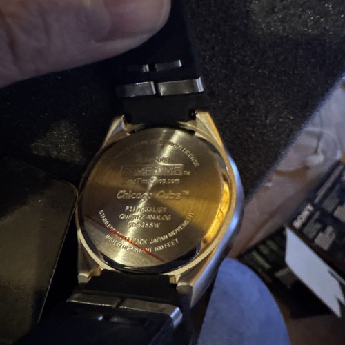 Game Time MLB Chicago Cubs Bold Black Watch Avon NEW - Picture 2 of 12