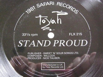 Toyah Stand Proud flexi Flexi FLX215 EX 1981 flexi