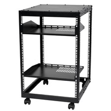 VEVOR 15U Open Frame Server Rack, 23-40 in Adjustable Depth, Free Standing or Wa