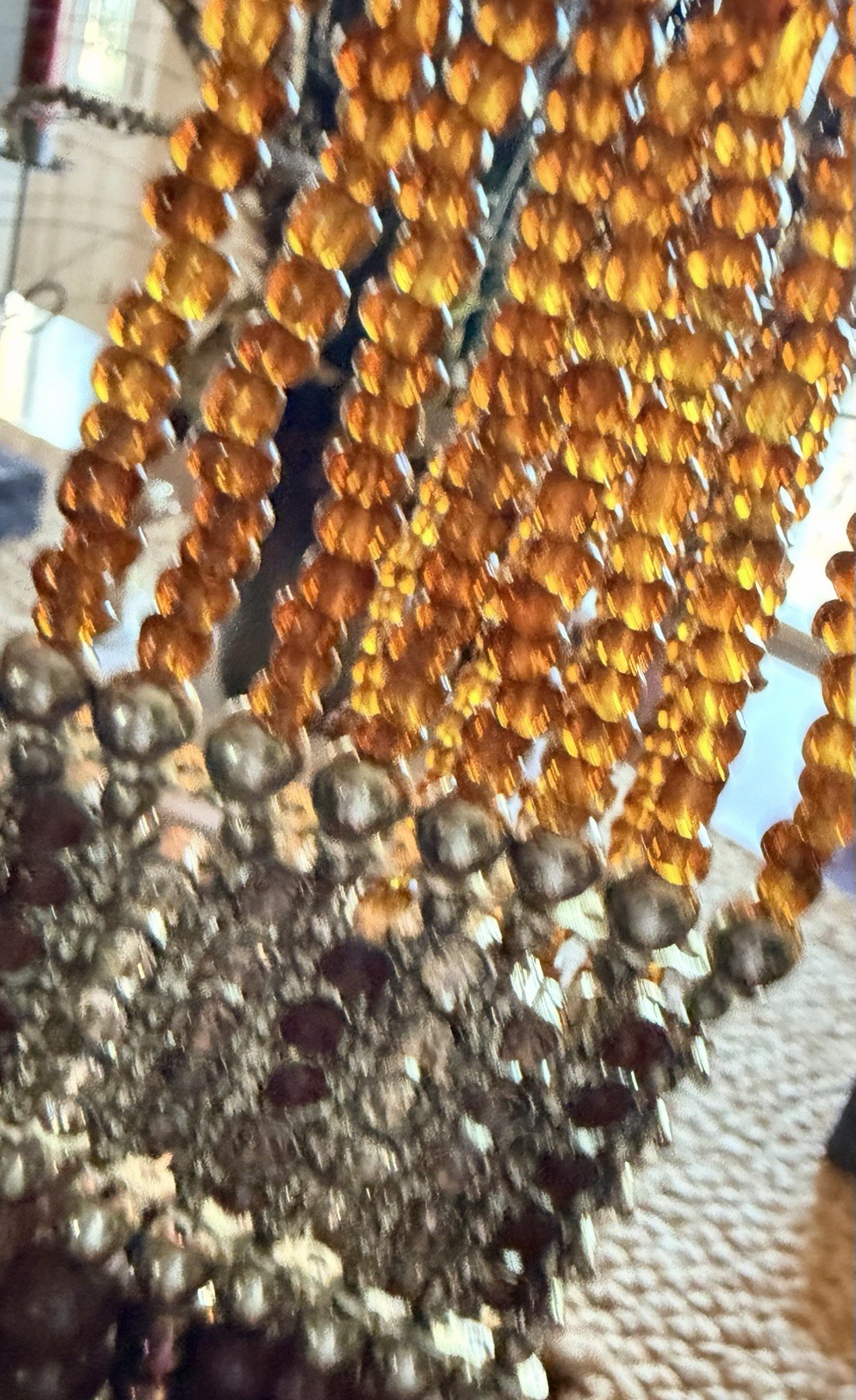 VTG Multicolor Beads Multi Strand Statement Neckl… - image 12