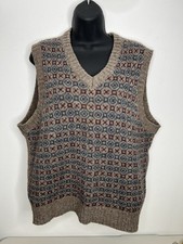 McGregor Wool Brown Sweater V-Neck Knit Vest Men  s Size XL