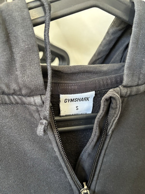 Gymshark Herren Zip-Hoodie Kapuzenpullover Schwarz S Logo Langarm