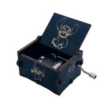 Holz Spieluhr Musikbox Anime Motiv Handkurbel kreative Dekoration