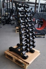 ZIVA 1-10KG Dumbbells Weights Set Dumbbell Storage Rack Commercial Gym Equipment