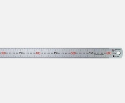Shinwa Stainless Steel Rule H101-E 600 mm (Japanese Industrial Standard B 7516)
