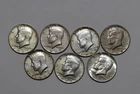 🧭 🇺🇸 USA KENNEDY HALF DOLLARS - 7 SILVER COINS B91 #14 XC27