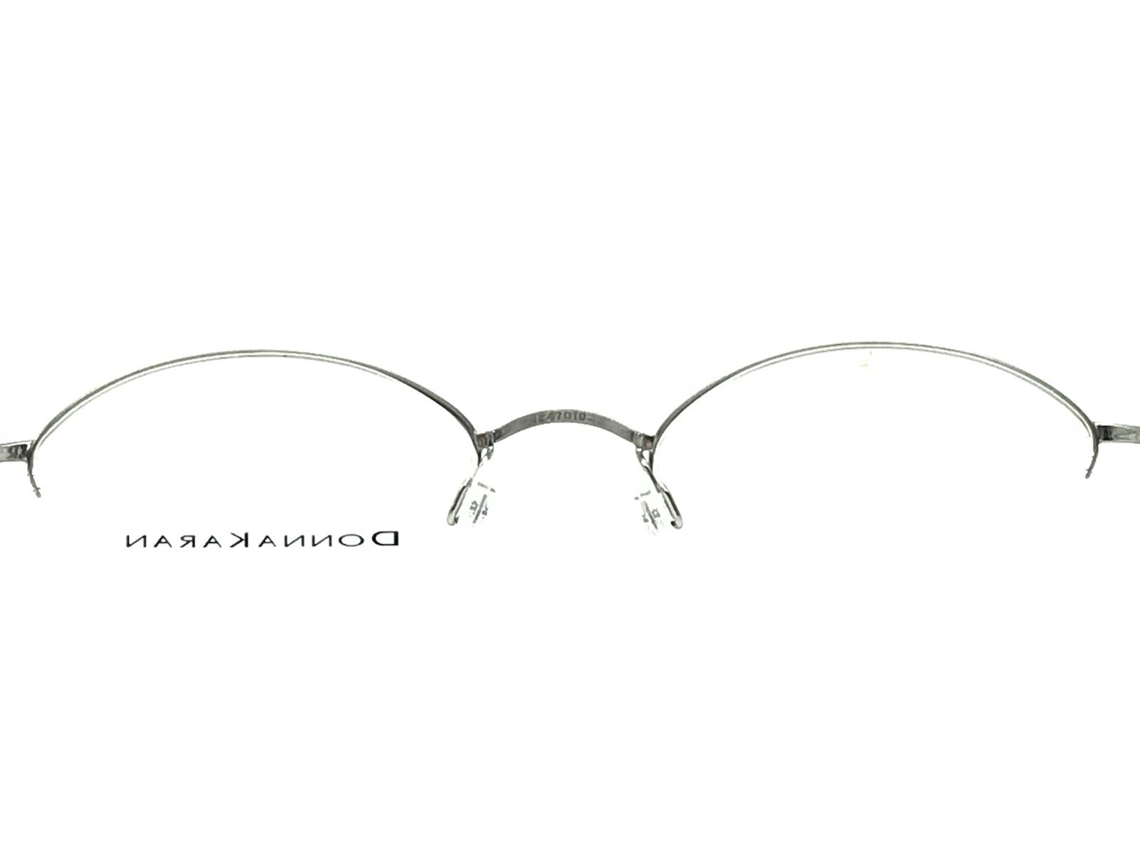 Donna Karan 8237 045 Silver Round Half Rimless Eyeglasses Frames 47-19 135 Japan