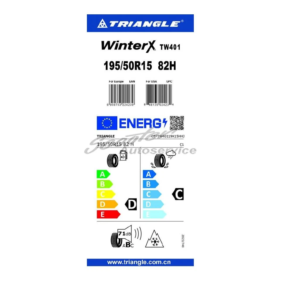 Triangle Winterreifen 195/50 R 15 82H WinterX TW-401 3PMSF | 9725 - Bild 2 von 3