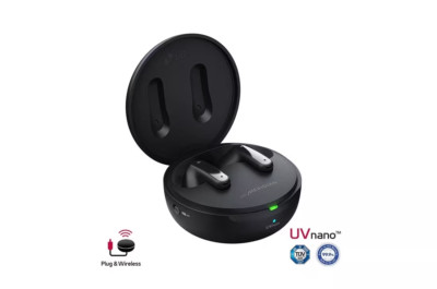 LG TONE Free FP9 Plug and Wireless True Wireless Bluetooth UV nano Earbuds Black