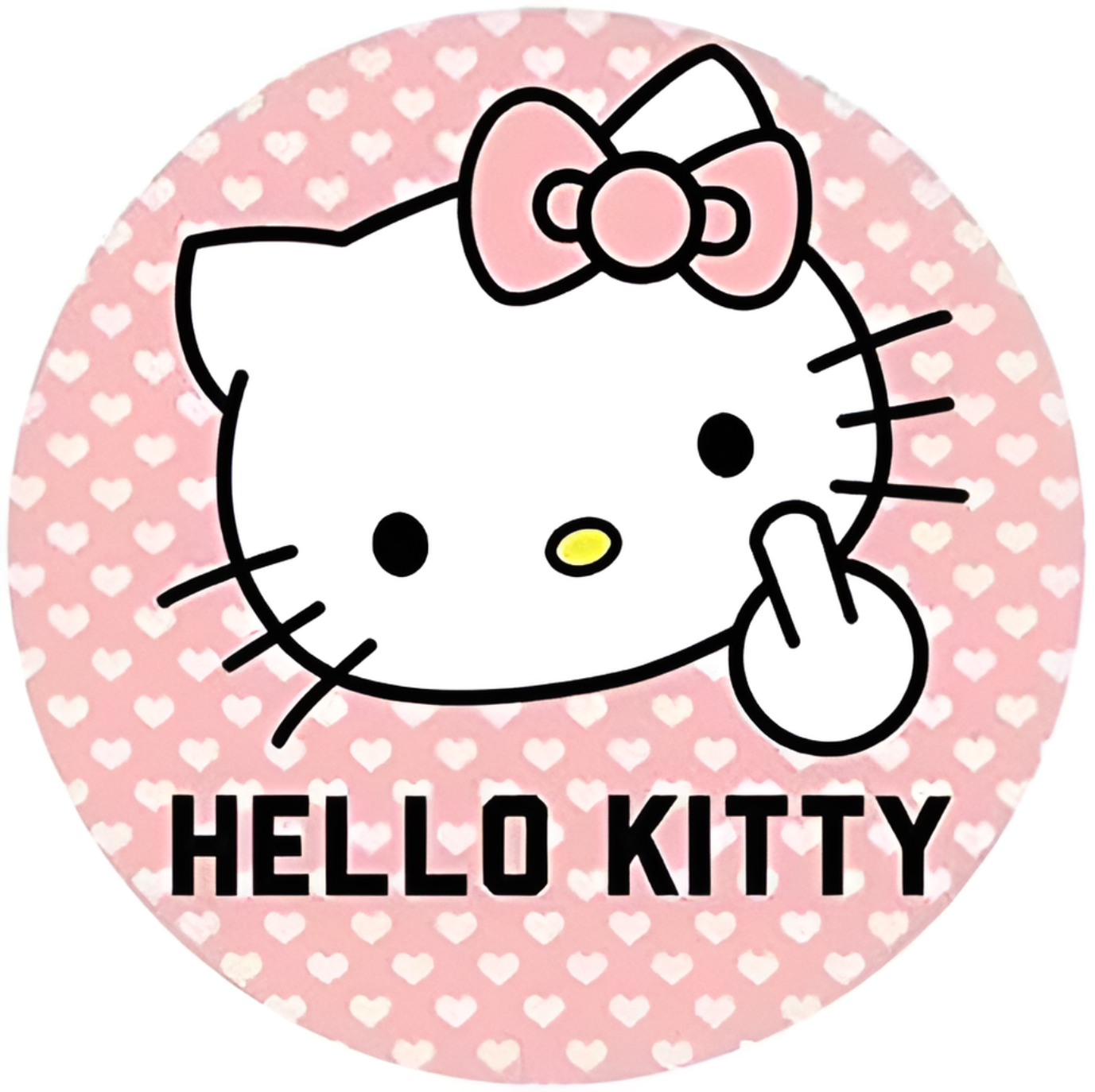 3 PCS Funny Hello Kitty Middle Finger Sticker – 3