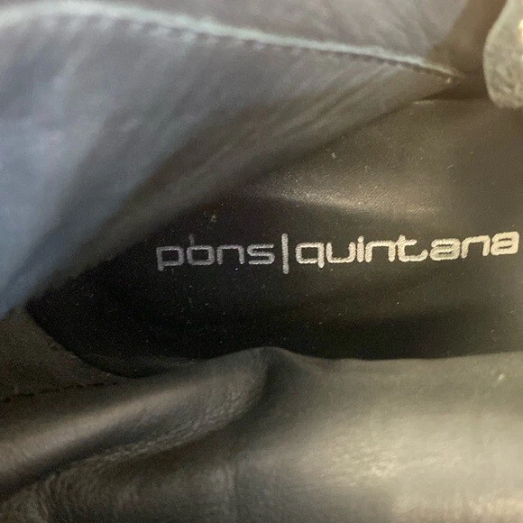 Botas de cuña Pons Quintana marrón gamuza cuero para mujer talla 39 EE. UU. 9 sobre la rodilla Foto 2 de 4