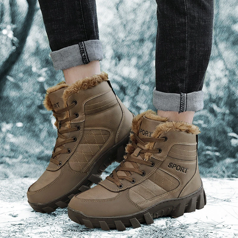 Men's winter top warm velvet boots