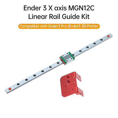 X-axis MGN12C Linear Rail Guide Kit with Fix Plate Mount Bracket for 3D A7S0