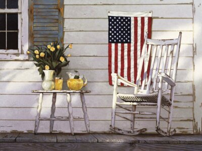 COASTAL ART PRINT - Fourth of July by Zhen-Huan Lu Seascape Beach Poster 13x19