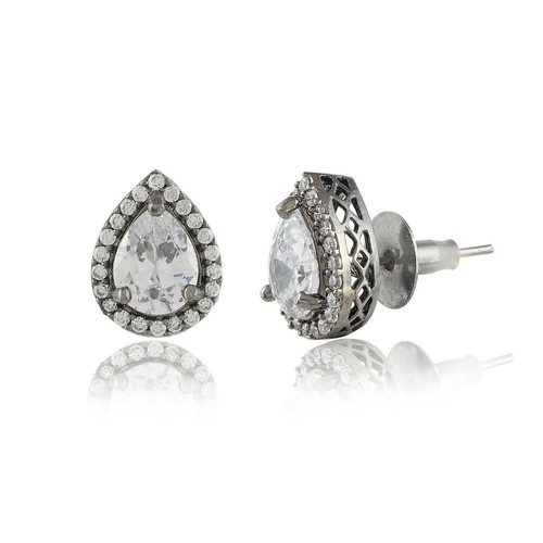 Women Wedding Jewelry Set Cubic Zirconia Pendant Necklace Sets Ring Earring Gift - Picture 4 of 5
