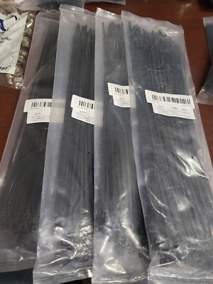 400 Cable Ties Black Zip Strips 12'' NIP  Durable Nylon Weather Resistant