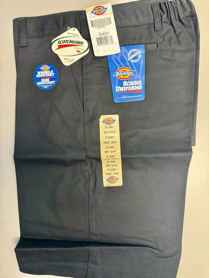 Pantalón Corto Dickies Boys Frente Plano con Bolsillo Extra, Negro Foto 3 de 4