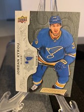 Jordan Kyrou 2018-19 Upper Deck Engrained # 19/49 Ebony/Black -St.Louis Blues