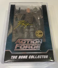 VALAVERSE ACTION FORCE BONE COLLECTOR PROTOTYPE & ACRYLIC CASE SIGNED BOBBY VALA