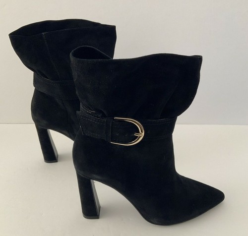 JOIE Alby Ankle Boots Black Suede High 