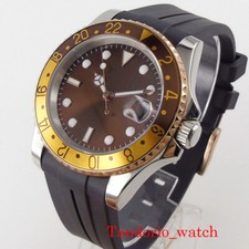 40mm Bliger MIYOTA 8215 PT5000 Automatic Watch Sapphire Glass Date Rubber Strap