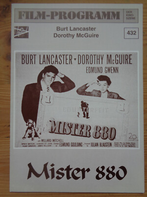 Filmprogramm FDK 432  Mister 880  B.Lancaster, D.McGuire, E.Gwenn