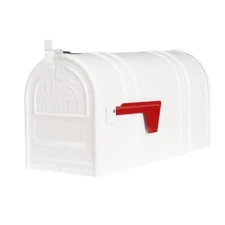 Post Mount T2 Mailbox White Postal Pro Carlton Large Capacity Heavy Duty Mail