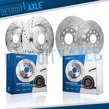 300mm Front 315mm Rear Drilled Disc Brake Rotors for 2020 - 2023 Cadillac CT4