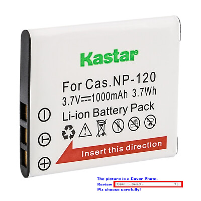 Kastar Replacement Battery Pack for NP-120 BC-120 & Casio Exilim EX-ZS15 EX-ZS20