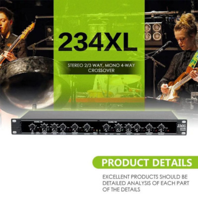 234XL 2-/3-/4-Way Electronic Audio Crossover Profession Stage Show Equipment NEW