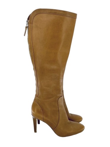 Nine West Holdtight Knee-High Boot Cognac Brown Glossy Leather SZ 5.5 New SH29 - Picture 5 of 12