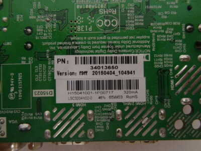 Westinghouse WD32HT1360 Main Board / Power Supply LSC320AN02-0