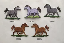 #3809 Brown,Grey Running Horse,Pony Embroidery Iron On Applique Patch