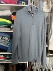 Tommy Hilfiger Men's 1/4 Zip Pullover Logo Sweater Size XXL in Light Blue — photo 1