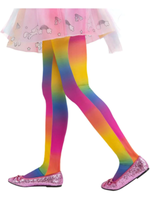Strumpfhose Regenbogen Ombre MäDchen Clown Zirkus Buch Tag KostüM 6-12 Jahre